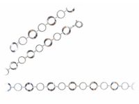 Elegancki srebrny ozdobny łańcuch naszyjnik 45cm kółka kółeczka srebro 925 FL161