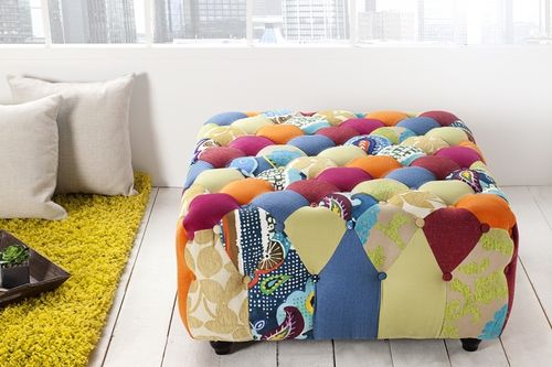 Pufa CHESTERFIELD patchwork na Arena.pl