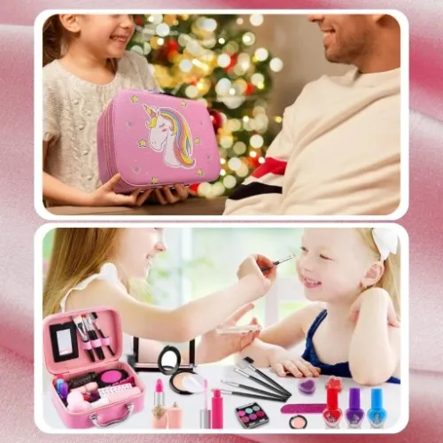 KUFEREK KOSMETYKÓW ZESTAW DO MAKIJAŻU I PAZNOKCI JEDNOROŻEC DZIECI PREZENT na Arena.pl