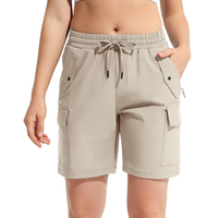 Spodenki cargo damskie trekkingowe sportowe szybkoschnące beżowe L 6k