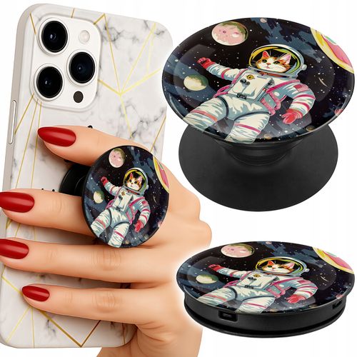 Uchwyt do telefonu Popsocket na palce/stojak KOCI ASTRONAUTA KOT KOSMOS na Arena.pl