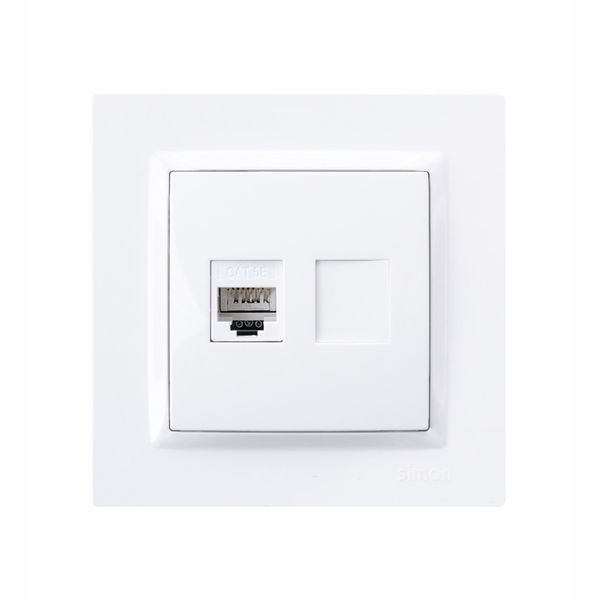 Simon 10 Gniazdo internetowe komputerowe pojedyncze RJ45 kat.5e, biały zdjęcie 8