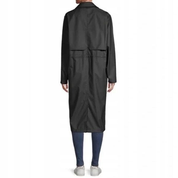 Rains String Trench Overcoat Black zdjęcie 5