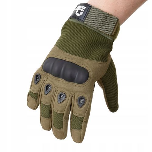 Rękawiczki taktyczne militarne bojowe zielone M na Arena.pl