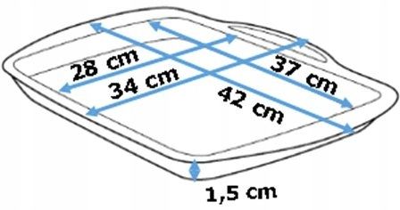 TACA DO PIECZENIA PIZZY PYREX 37X29CM ASIMETRIA na Arena.pl