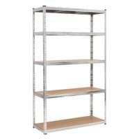 Regał metalowy z 5 półkami 205x120x45 cm 1000 kg do garażu, piwnicy spiżarni regulowany