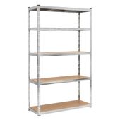 Regał metalowy z 5 półkami 205x120x45 cm 1000 kg do garażu, piwnicy spiżarni regulowany