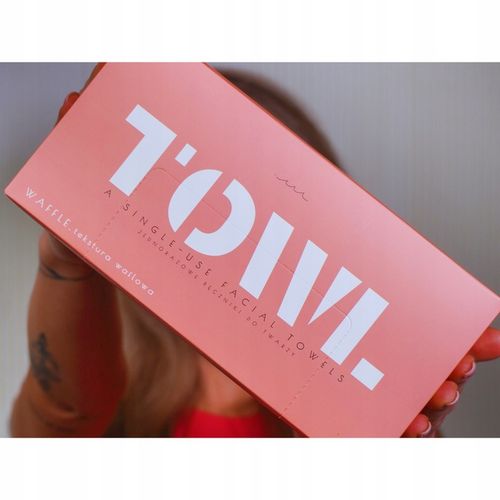 JEDNORAZOWE RĘCZNIKI DO TWARZY 80 szt. - TOWL WAFFLE na Arena.pl