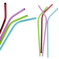 SŁOMKI METALOW EKO WIELORAZOWE RURKI KOLOROWE