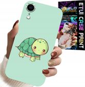 ETUI DO IPHONE XR - SŁODKIE ŻÓŁWKI WZORY DLA DZIECI + SZKŁO