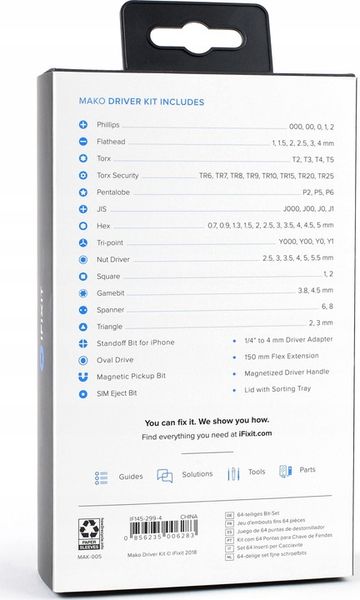 Zestaw narzędzi IFIXIT Mako Driver Kit 64 bit zdjęcie 16