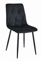 Krzesło LIBRA - czarny aksamit / nogi czarne x 1