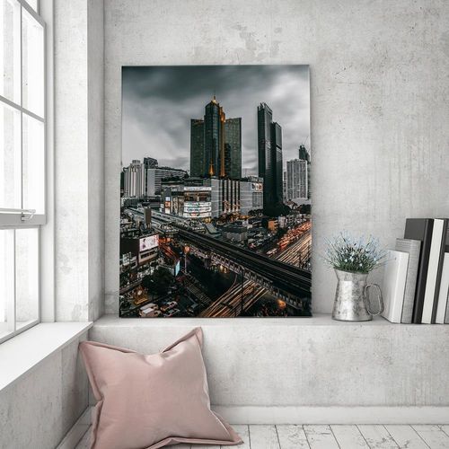Deco Panel, Chmury nad miastem 60x90 na Arena.pl