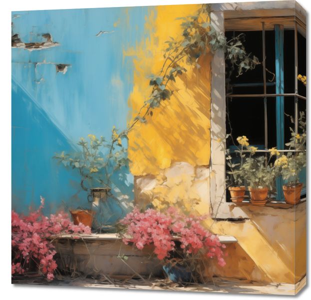 Obraz 70x70cm Słoneczna Ulica zdjęcie 1