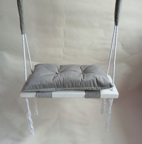 Huśtawka BIAŁA Siedzisko poduszka Róż CYRKONIE na Arena.pl