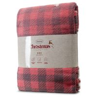 Koc świąteczny RUDOLF 200x220 czerwony 470gsm