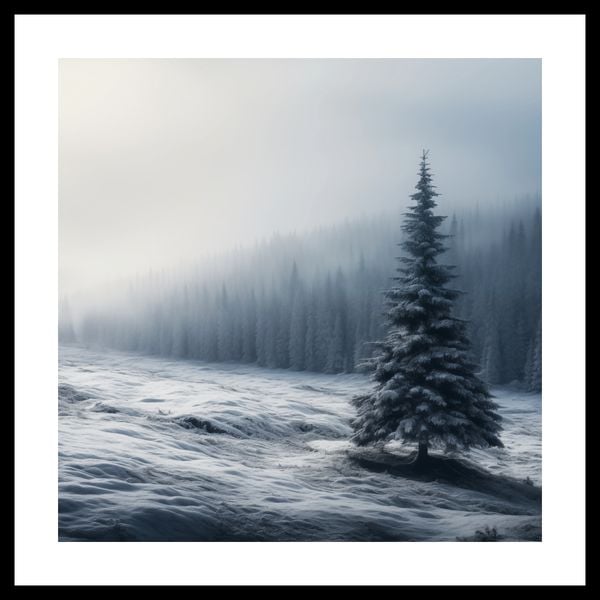 Plakat 50x50cm Samotna Choinka zdjęcie 3
