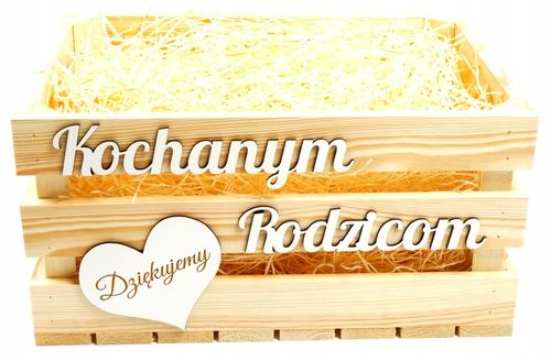 PODZIĘKOWANIE DLA RODZICÓW SKRZYNKA ŚLUB NAPIS XXL na Arena.pl
