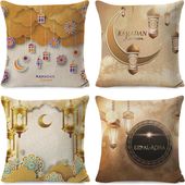 Zestaw 4 Poduszek Dekoracyjnych na Ramadan 45x45cm Różne Wzory