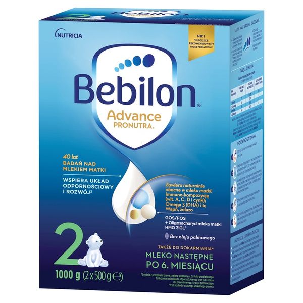 BEBILON 2 Mleko modyfikowane Advance Pronutra 1000g zdjęcie 1