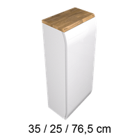 Szafka łazienkowa podwieszana z półkami 35/25/76,5 cm