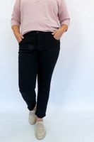 Czarne Klasyczne Spodnie Damskie Jeans 46