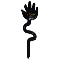 dabber szklany "czarna łapka" clover hand do olejku 10 cm