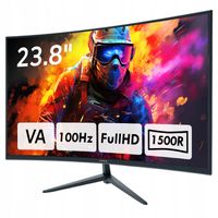 2 x Monitor gamingowy AIWA 24" 1920x1080 100Hz HDMI bezramkowy zakrzywiony