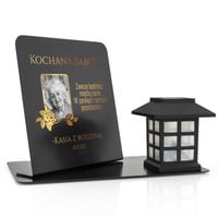 ZNICZ solarny + PODSTAWKA nadruk dla BABCI DZIADKA