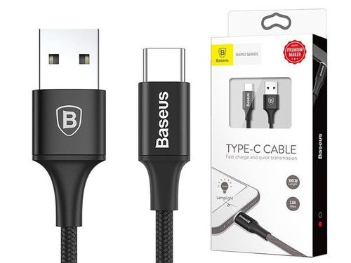 Kabel Baseus Rapid USB-C LED 1m Black na Arena.pl
