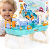 Edukacyjny STOLIK TOR WODNY dla dzieci DO KĄPIELI WANNY OGRODU 3W1, 1+