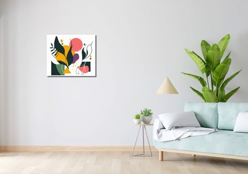 Obraz 60x50cm Kolorowa Abstrakcja Botaniczna na Arena.pl