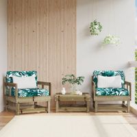 Fotele ogrodowe z poduszkami, 2 szt., impregnowana sosna