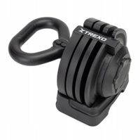 Kettlebell regulowany TREXO TXO-B4W004 12 kg czarny Stal gumowana 4 talerze