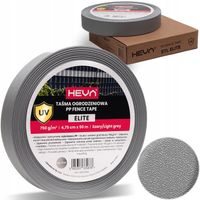 TAŚMA OGRODZENIOWA PREMIUM WĄSKA ELITE 4,75CM X 50M SZARY UV 750G/M2 OSŁONA