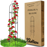 PERGOLA OGRODOWA WIEŻOWA METALOWA DO PNĄCZY RÓŻ KWIATY OGRÓD ROŚLINY METAL