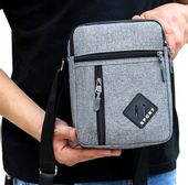 Męska Saszetka torba torebka przez ramię sportowa  T110_Szary