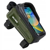 2 x WILDMAN sakwa rowerowa na ramę na zamek 1L (4" - 7") M20 zielona