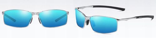 ALUMINIOWE MĘSKIE OKULARY POLARYZACYJNE CZARNE 559 na Arena.pl