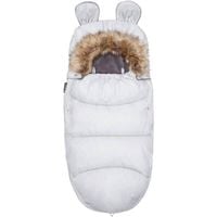 Śpiworek do wózka 4w1, śpiwór z futerkiem do sanek, gondoli 96 cm szary