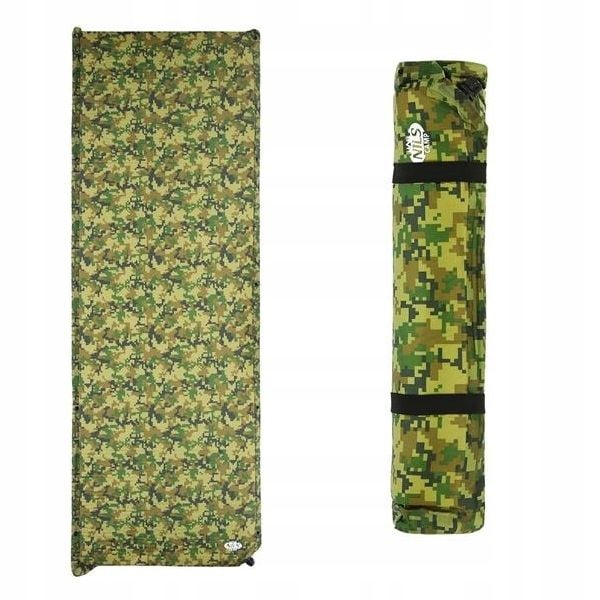 MATA SAMOPOMPUJĄCA pod namiot na plażę 185x65x5cm GRUBA pianka PU wzór moro zdjęcie 1