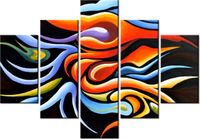 70 100CM OBRAZ 5 ELEM KOBIETA TAŃCU DRUK PŁÓTNO