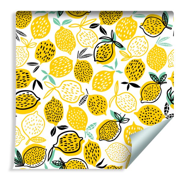 Tapeta Do Kuchni - Cytryny w Stylu Skandynawskim zdjęcie 1