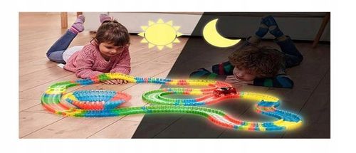 MAGICZNY TOR SAMOCHODOWY ŚWIECĄCY 200 el AUTO MOST GLOW TRACKS na Arena.pl