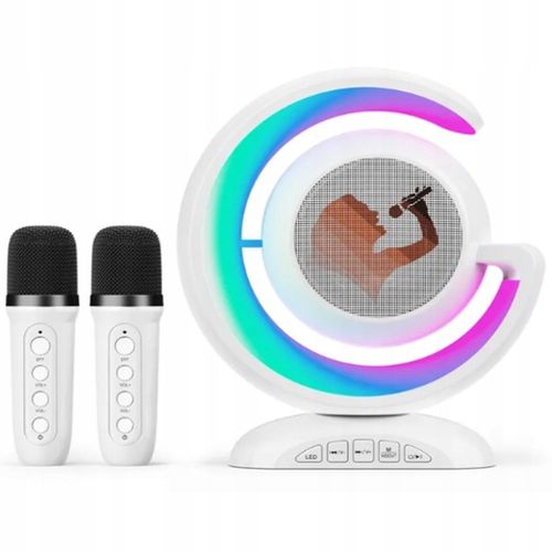 Bezprzewodowy Zestaw do Karaoke Głośnik Bluetooth + 2 Mikrofony dla Dzieci na Arena.pl