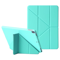 Etui Silikonowe z Klapką Origami do iPad 11 2021 Turkusowe Ochronne