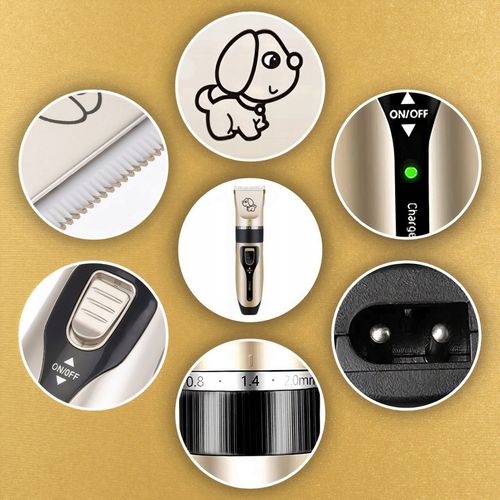 MASZYNKA DO STRZYŻENIA PSA KOTA KOTÓW PSÓW ZESTAW GOLARKA 11 ELEMENTÓW pies na Arena.pl