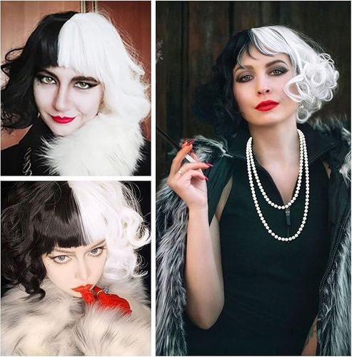 STRÓJ PRZEBRANIE DAMSKIE CRUELLA DE MON KOSTIUM FILMOWY 6el HALLOWEEN na Arena.pl