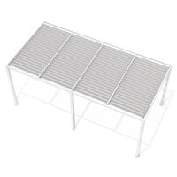 PERGOLA OGRODOWA LUXE 5.8x4M ALUMINIOWA Z MANUALNYM OTWIERANIEM DACHU BIAŁA