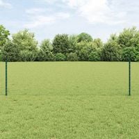 Ogrodzenie z słupkiem Zielony 0,6 x 100 m Stal i PVC